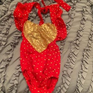 Like new heart girl romper